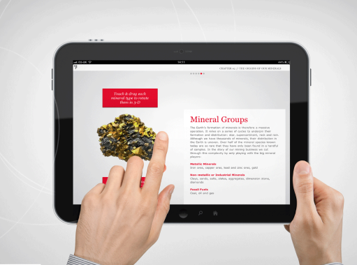 Magazine on a tablet