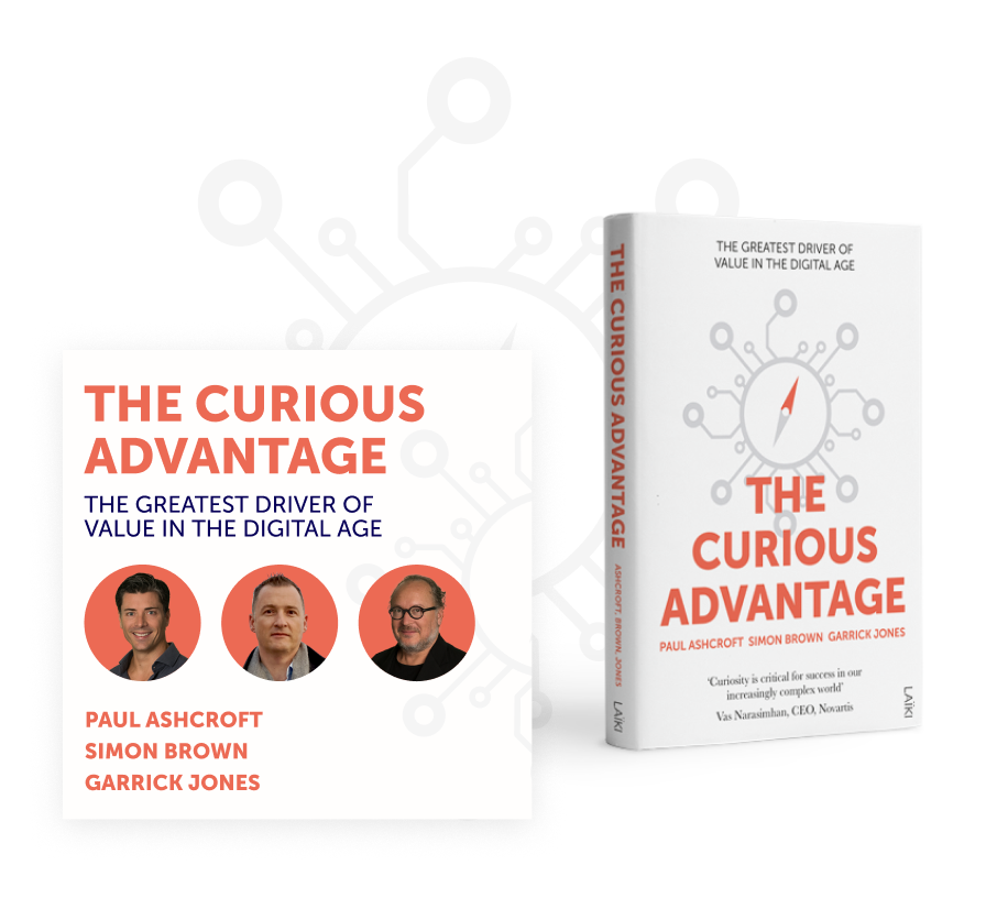 The Curious Advantage book and podcast cover art